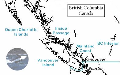 British Columbia Dive Site Map