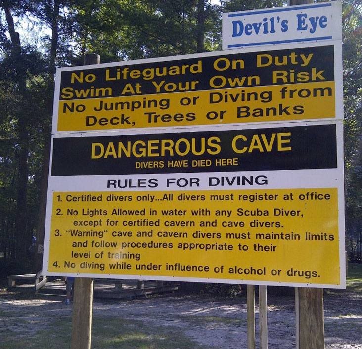Devil's Eye Warning Sign