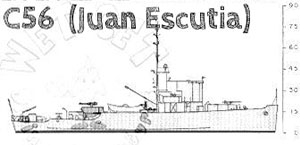 C56 wreck dive map