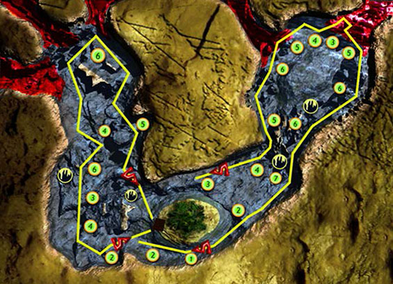 Dreamgate Cenote Cavern dive map