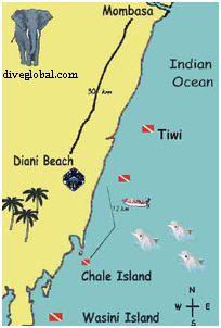 Kenya Dive Map