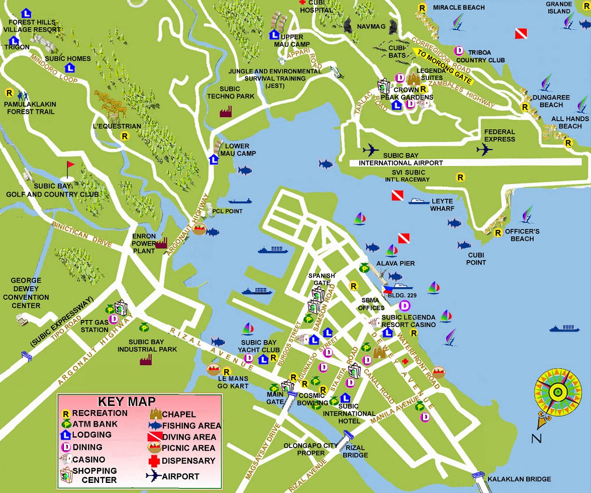 Map of Subic Bay Map of Subic Bay