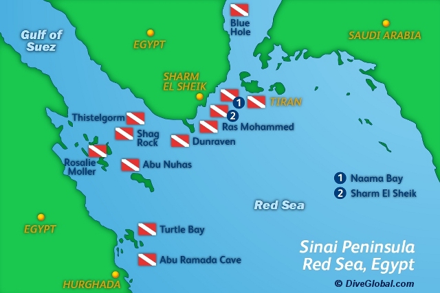 Red Sea Underwater Map
